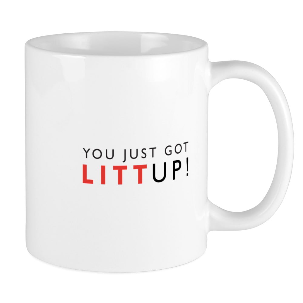 Litt Up Mug for Tea or Coffee and Coaster Set White 