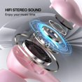 thumbnail image 3 of Auriculares USB ASKUBSKU para PC con micrófono, cable de 2,3 m, color rosa, 3 of 7