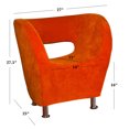 thumbnail image 2 of Hailsburg Orange Microfiber Accent Chair, 2 of 4