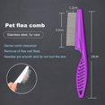 thumbnail image 6 of Pebbuoy Pet Louse Comb Stainless Steel Narrow Smooth Tooth Hanging Hole Pet Grooming Brush Remove Dogs Cats Louse And Hair Massage Comb, 6 of 8