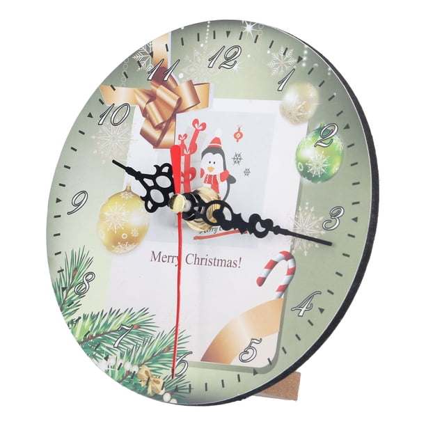 Reloj De Pared, Movimiento De Cuarzo Retro, Ligero, Patrón Navideño De Papá , Reloj De Pared Redondo Para Amigos, Familia, Hogar, Festival, Fiesta