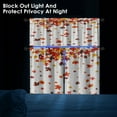 thumbnail image 6 of Fall Kitchen Curtains Autumn Window Curtains and Valances Set 24 Inch, Beautiful Falling Maple Leaves Short Tier Curtain, Orange Modern Small Kitchen Decor, 6 of 6