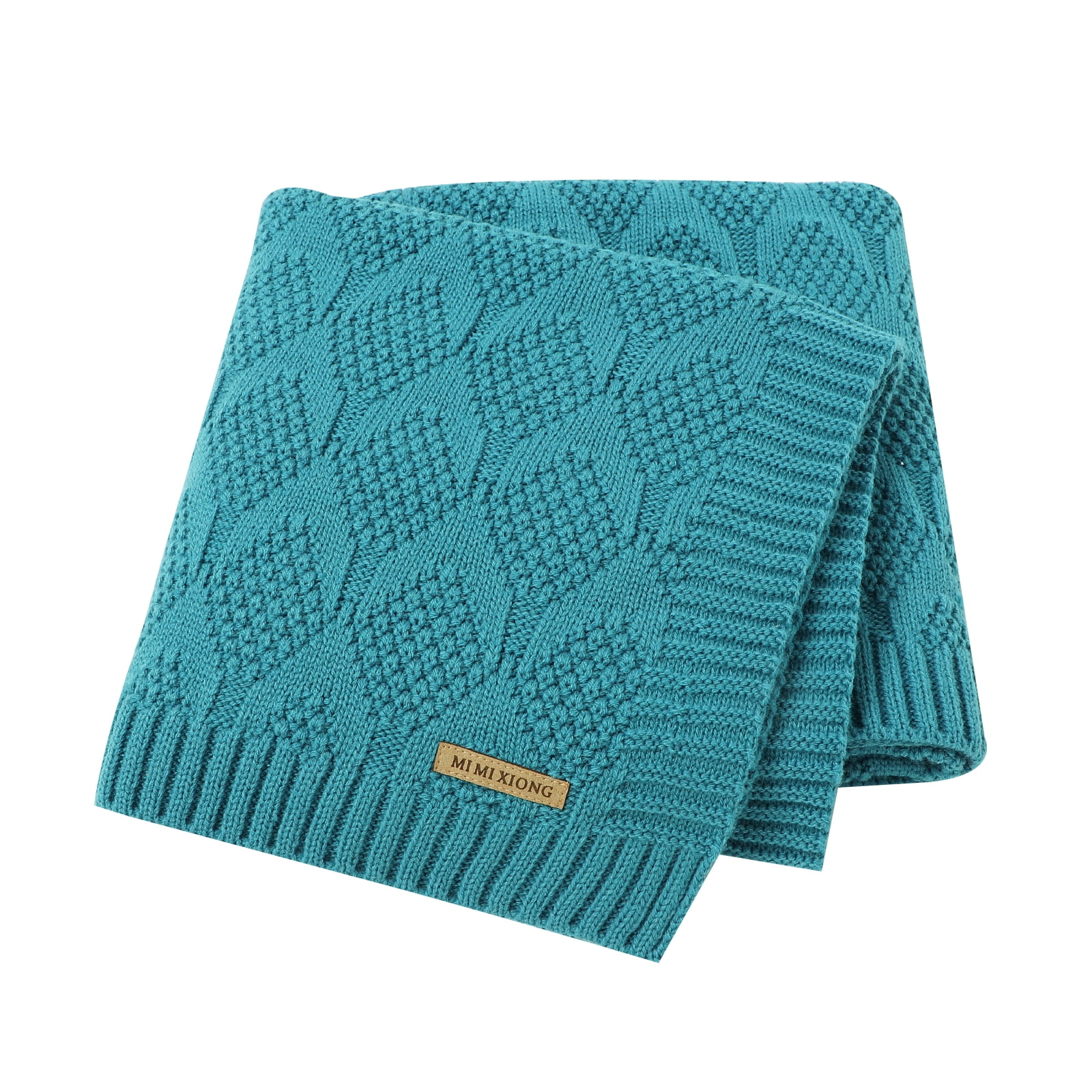 Knitted Baby Blanket 100*80CM Sleep Covers Fashion Cute Solid Plaid