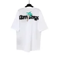 thumbnail image 1 of Camiseta de manga corta con cuello redondo de algodón para hombre y mujer, camisa informal con estampado de viento, Tops de verano, Palm Angels, alta calidad, 1 of 1