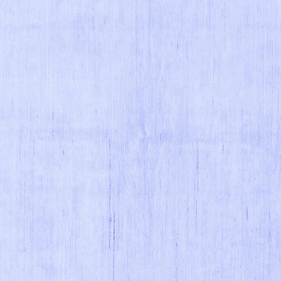 Ahgly Company Machine Washable Indoor Square Solid Blue Modern Area Rugs, 5' Square