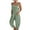 Green, variant on Womens Rompers for Summer U Neck Sleeveless Jumpsuits Spaghetti Strap Pants With Pocket Jumpsuits