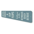 thumbnail image 4 of Decks Docks & Flip Flops Vertical Novelty Decor, Metal Wall Sign - 4x18 Inches, 4 of 4