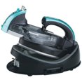 thumbnail image 3 of Panasonic Contoured Stainless Steel Soleplate, Vertical, Auto Shut Off, Power Base and Carrying/Storage Case  NI-L70SRW Cordless 1500W Steam/Dry Iron, standart, Green/White, 3 of 3