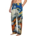 thumbnail image 2 of Daiia Dog Guitar Starry Night Men's Sleep Pant with Pockets and Drawstring,Pajama Pants-Small, 2 of 9