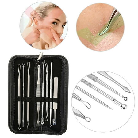 8x Black head Remover Tool Kit Spot Acne Pimple comedone Extractor Popper