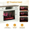 thumbnail image 5 of May in Color White TV Stand with 28'' Fireplace, Media Console Table with Adjustable Shelves, Entertainment Center with Double-door Design for Living Room, Bedroom, 5 of 12