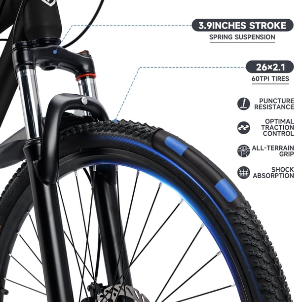 MotorGenic Mountain Hardtail Mountain Bike for Men/Women, 27.5