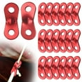 thumbnail image 1 of Uxcell Rope Tensioner Aluminum Alloy [20PCS] - Guyline Cord Adjusters - [Red] Tent Rope Adjuster, 1 of 7