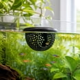 thumbnail image 5 of Aquarium Floating Cave with Feeding Ring, Black Plastic Breeding Shelter for Cichlid Tank Decor, Hollow Mesh Hiding Spot for Fish and Shrimp, Topliu, 5 of 6