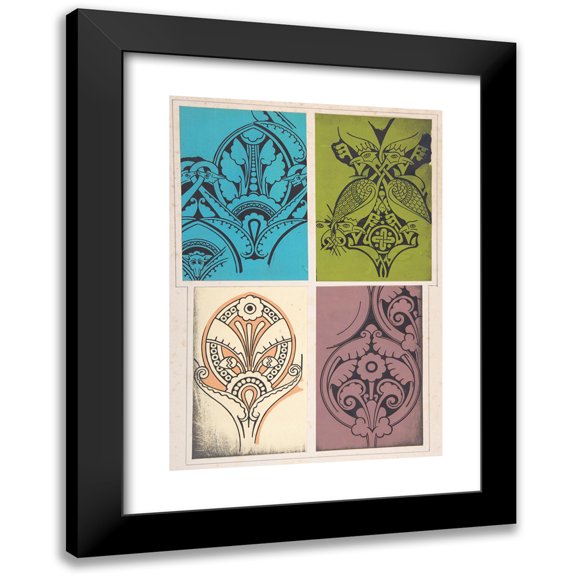 Christopher Dresser 11x14 Black Modern Framed Museum Art Print Titled - Design Drawing (ca. 1883)