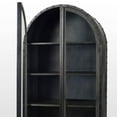 thumbnail image 2 of Gehry 72.3" H Dark Brown Metal Brown Wood and Glass Door Display Cabinet, 2 of 3