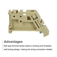 thumbnail image 4 of DIN Rail Mount Terminal Blocks End Stopper Screw Type Clamp Yellow EW/35 Pack of 20, 4 of 5