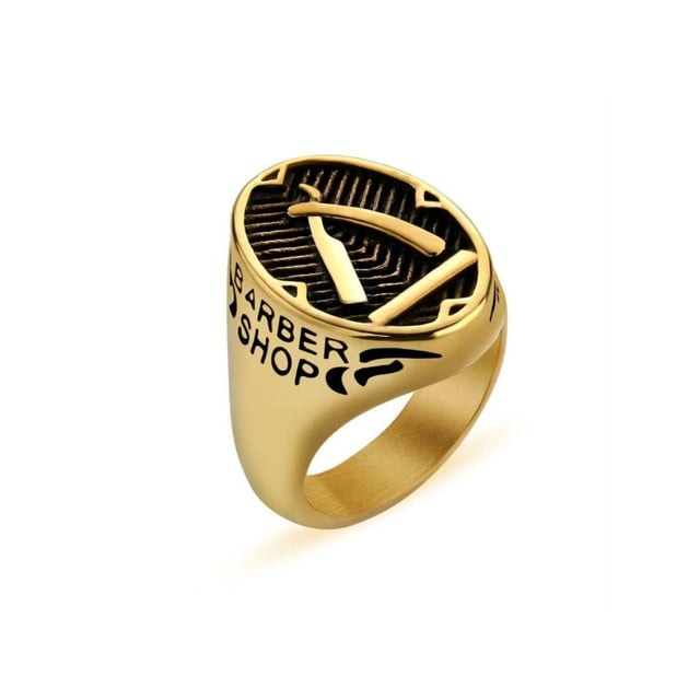 Qarigey Anillo Vintage moda Unisex cumpleaños boda compromiso playa trabajo tienda vacaciones joyería de moda para mujer hombre Ropa, zapatos y accesorios Miscelánea Oro Talla 12 Qarigey AP015218-06