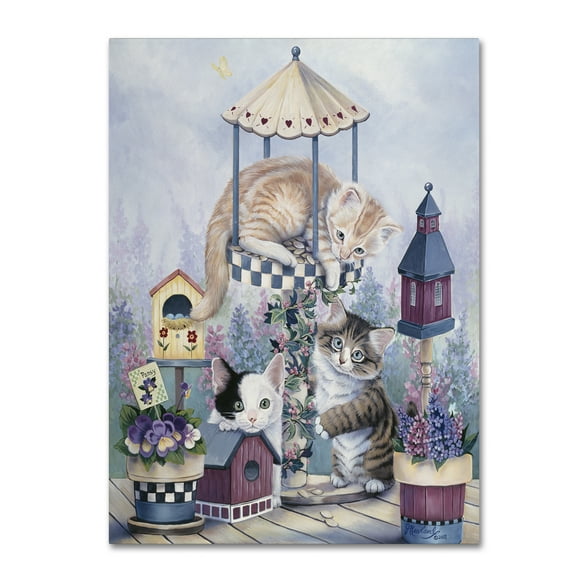 Trademark Fine Art 'Cat Carousel' Canvas Art by Jenny Newland