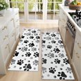 thumbnail image 4 of Kitchen Rugs Sets Of 2,Grey Dog Paw Footprint Anti Fatigue Kitchen Mat Rugs Non Slip Washable,Decorative Kitchen Floor Mats for Kitchen,Sink,Laundry,17"X47", 4 of 5