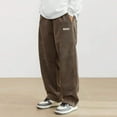 thumbnail image 5 of ADSSDQ Corduroy Pants Men Relaxed Fit Drawstring Elastic Waist Baggy Chino Pants Wide Leg Pants Twill Slacks with Pockets Coffee M, 5 of 5