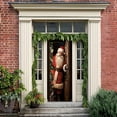 thumbnail image 5 of Dmlowu Christmas Door Cover - ​Santa Claus Merry Christmas Front Door Decorations, 35x73 inch Christmas Door Covers Gift for Holiday Party Christmas Decorations Indoor & Outdoor, 5 of 7