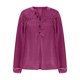 thumbnail image 3 of AUNVITO Women's V-Neck Velour Long Sleeve Shirt Solid Color Smooth Casual Elegant Daily Work Wear Style, 3 of 8