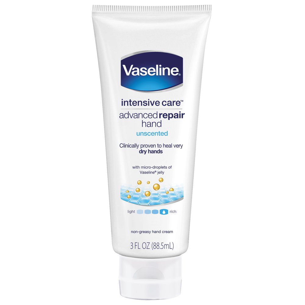 Vaseline Intensive Care Hand Lotion Advanced Repair Unscented 3 oz