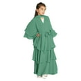 thumbnail image 4 of EnJoCho Musli𝗆 Girls Abayas Dress for Kids Long Sleeve Chiffon Islami𝖼 Kaftan Robe Open Front Cardigan Prayer Dress with Hijab, 4 of 7
