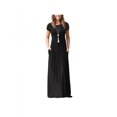 thumbnail image 1 of Vestidos largos holgados de manga corta para mujer, lisos, informales, con bolsillos. Ropa para mujer., 1 of 4