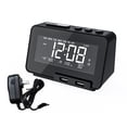 thumbnail image 2 of Reloj despertador de radio multifuncional Altavoz BT con retroiluminación LCD Pantalla Pantalla de t Abanopi Negro, 2 of 7