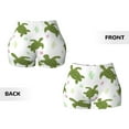 thumbnail image 5 of Haiem Cute Turtle No Front Seam Biker Shorts for Women Yoga Workout Gym Bike Shorts with Tummy Control Moisture-Wicking-Large, 5 of 9