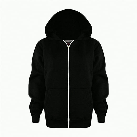 UAYOTSE Sweatshirt Color Solid Zip Jackets Long Hoodie Top Boys Sleeve Up Girls Kids Boys Coat Jacket(White&6,11-12 Years)