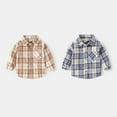 thumbnail image 4 of GYRATEDREAM Boys Button-Down Shirts Kids Button Down Plaid Shirt Casual Long Sleeve Shirt Tops Boys and Girls Fall Plaid Jacket for 2-9Y, 4 of 4