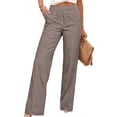 thumbnail image 6 of FNFYFH Cotton Linen Pants for Women High Waist Pull On Straight Leg Pants Loose Fit Work Slacks, 6 of 8
