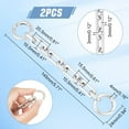 thumbnail image 2 of 2Pcs Alloy Bag Strap Extender Cross Chains 14.5cm Platinum Crossbody Handbag Shoulder Bag Strap Extender Chains with Spring Gate Rings for Bag Straps Replacement Accessories DIY, 2 of 6