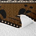 thumbnail image 5 of Erosebridal Boho Aztec Twin Quilt Set, Vintage Rhombus Twin Coverlet Set, Chocolate Cream 2 Pieces, 1 Bedspread and 1 Pillowcase, 5 of 7