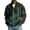 Green #7, variant on WULMLEO Christmas Loose Fit Zip Up Bomber Jackets For Men Snowflake Graphic Waffle Knit Jacket Winter Daily Outerwear Navy XL