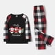 thumbnail image 2 of Conjunto de pijamas familiares a juego de Navidad, diseño exclusivo, tres pingüinos, Feliz Navidad, negro, 2 of 3