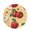 Deep Red Dark Yellow, variant on Welcome Sign for Front Door,Farmhouse Apples Round Metal Welcome Front Porch Decoration,Country Tropical Fruits Watercolor Wall Hanging Sign for Living Room Kitchen Hallway Housewarming Gift 8''