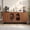 Walnut, variant on Bestier Mid-Century Modern TV Stand for 65 inch TVs,TV Console Table with Glass Doors,TV Stand with Storage for Living Room,Walnut