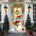 thumbnail image 4 of PuSpu Christmas Door Curtain 185x90cm 1pc Red Polyester Reindeer Snowflake Print Holiday Entrance Decor Durable Washable Reusable Festive Panel for Home Store Front Porch Party Decoration, 4 of 6
