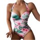 thumbnail image 1 of Traje de baño de una pieza para mujer, conjuntos de bikini para mujer, trajes de baño de color liso para mujer, trajes de baño de cintura alta para mujer, 1 of 5
