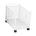 thumbnail image 2 of Tnarru Rolling Cart with Wheels File Folder Storage Box Mobile Storage Trolley on Wheels File Organizer for Dormitory Bathroom Craft White, 2 of 8