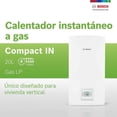 thumbnail image 2 of Calentador Instantaneo Bosch Calentadores 4 Servicios Gas Lp 20 Lts Compact In 7736503002, 2 of 6