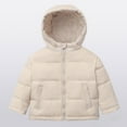 thumbnail image 2 of Kogui Jackets for Teen Girls Girls Winter Puffer Lightweight Coat Thick Padded Soft Fleece Jacket with Hood 5T 6T (White,5-6 Years), 2 of 9