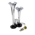 thumbnail image 1 of Kit de altavoz YONGSHENG 150dB 12V/24V bocina de aire doble trompeta cromada, 1 of 5