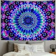 thumbnail image 2 of Fenyluxe  Tapestry Trippy Mandala Tapestry Galaxy Stars Tapestry Bohemian Neon Tapestry Wall Hanging Hippie Poster for Living Room 50x40inch, 2 of 6