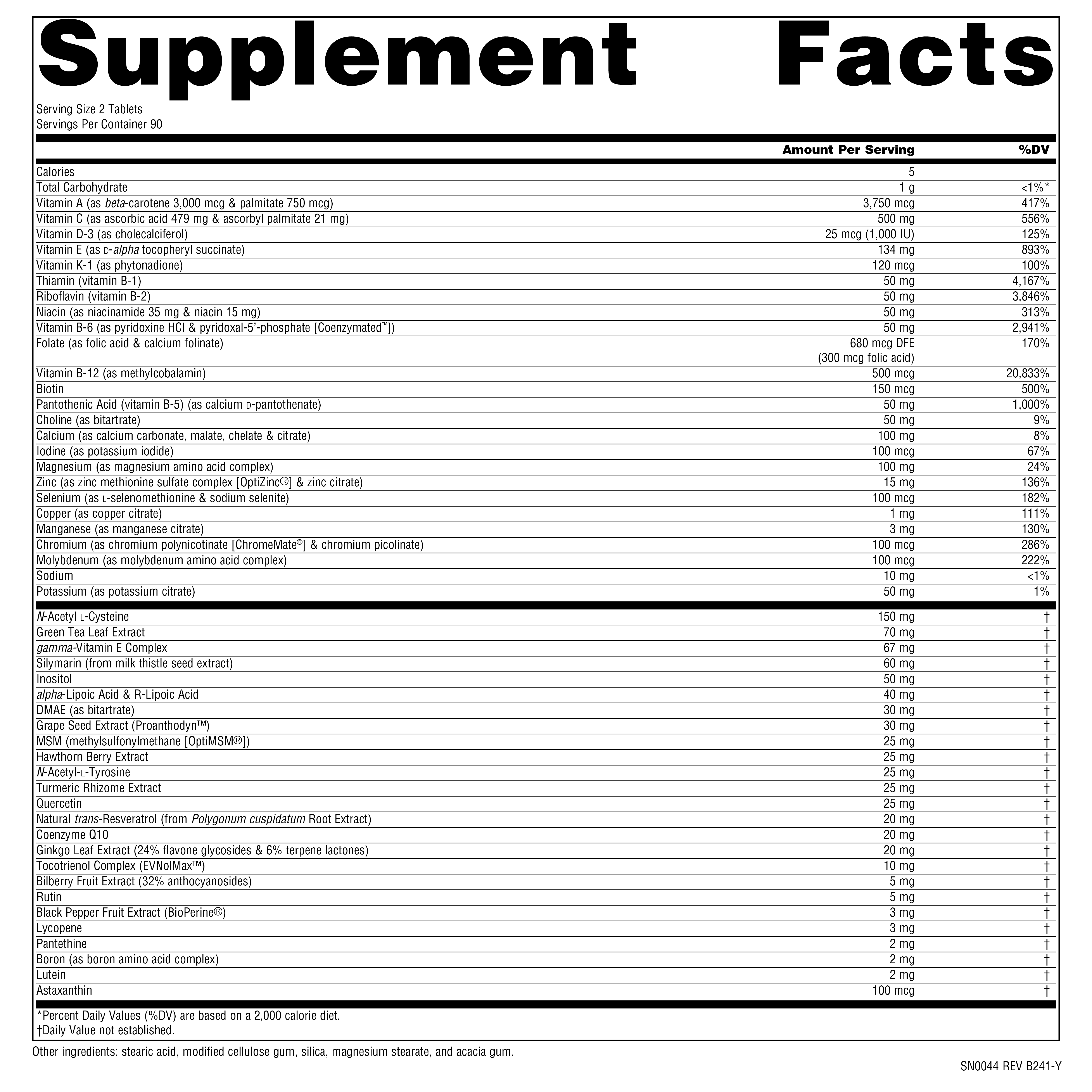 Source Naturals Life Force Multiple, Enegry Activator No Iron*- 180 Tablets