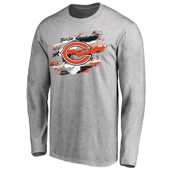Men's Ash Chicago Bears True Colors Long Sleeve T-Shirt